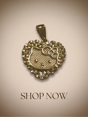 Hello Kitty Gold Heart Pendant Necklace